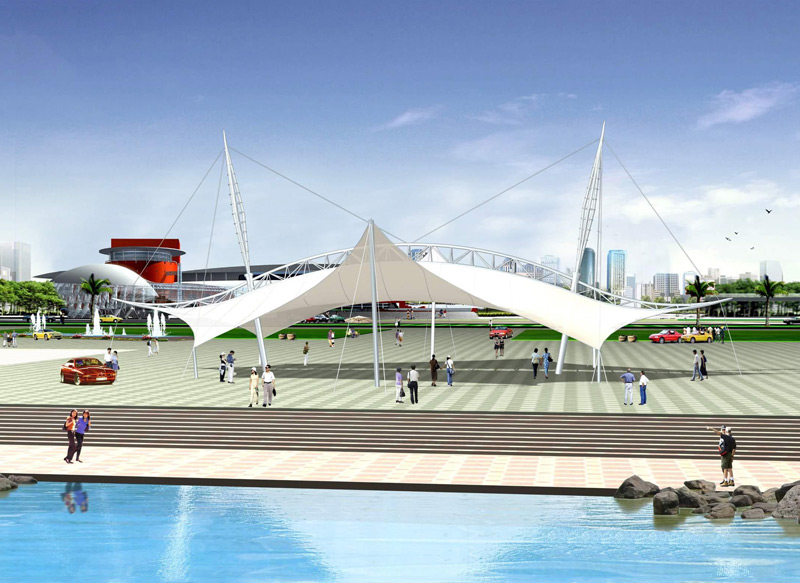 商场膜结构设施