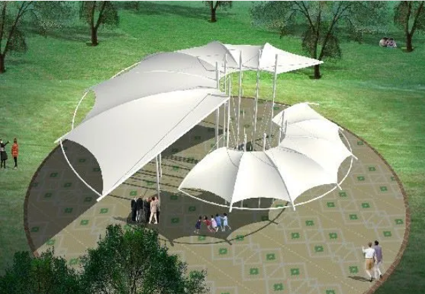 社区广场景观膜结构的特点